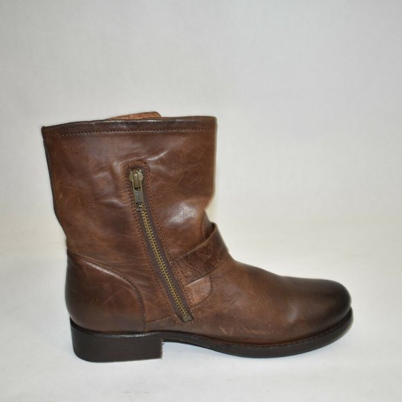 Frye Vicky Engineer Boot Chocolate Brown Leather 3478818 Size 8.5 B - Picture 6 of 8